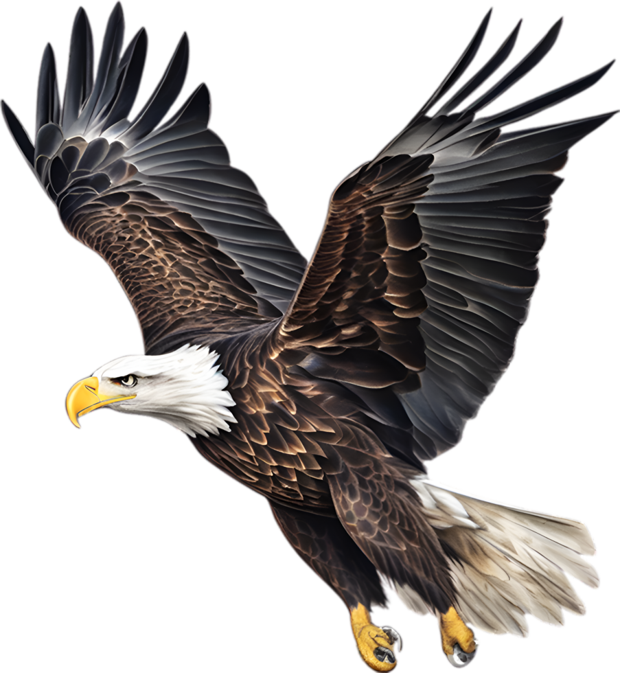 AI generated Bald eagle, Close-up colored-pencil sketch of a Bald eagle. png