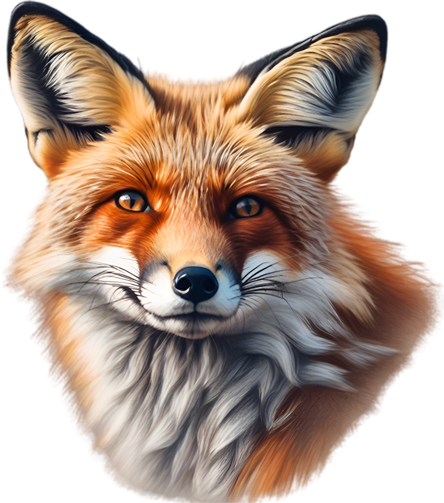AI generated Red Fox, Close-up colored-pencil sketch of Red Fox, Vulpes vulpes. png