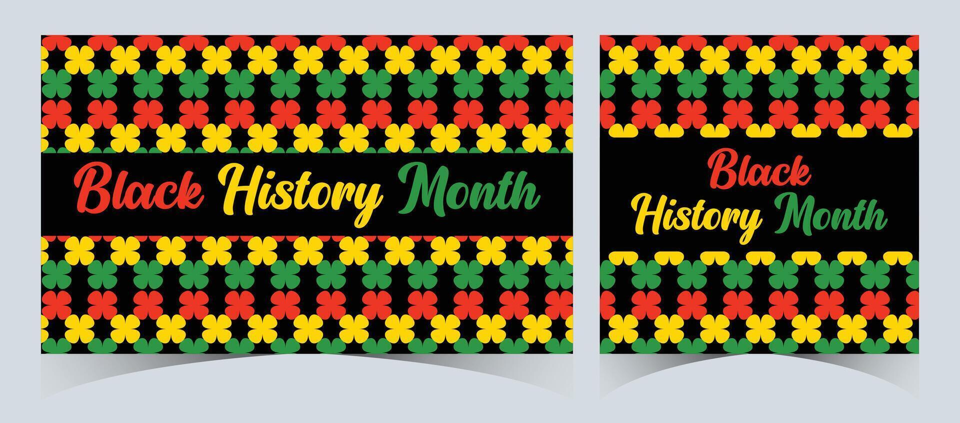 conjunto de negro historia mes celebrado. febrero nacional negro historia mes africano americano vector ilustración modelo para fondo, bandera, tarjeta, póster con texto inscripción