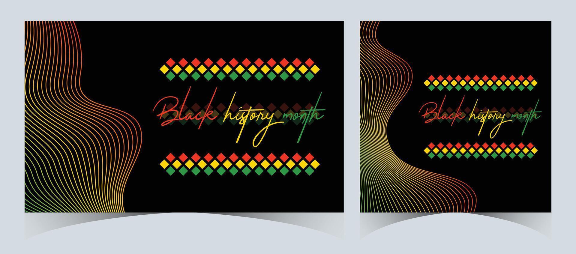 Set of Black History Month celebrated. February national black history month African American vector illustration Template for background, banner, card, poster with text inscription