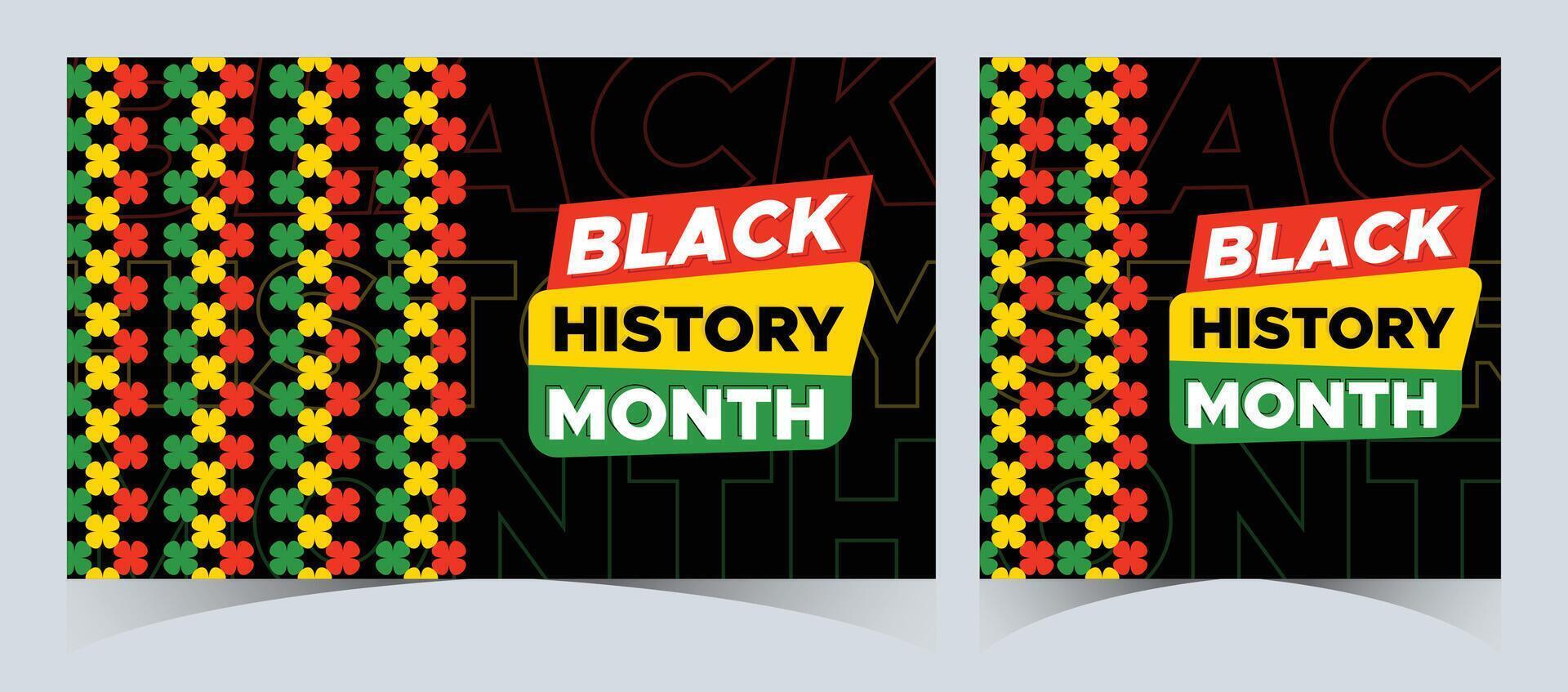 Set of Black History Month celebrated. February national black history month African American vector illustration Template for background, banner, card, poster with text inscription