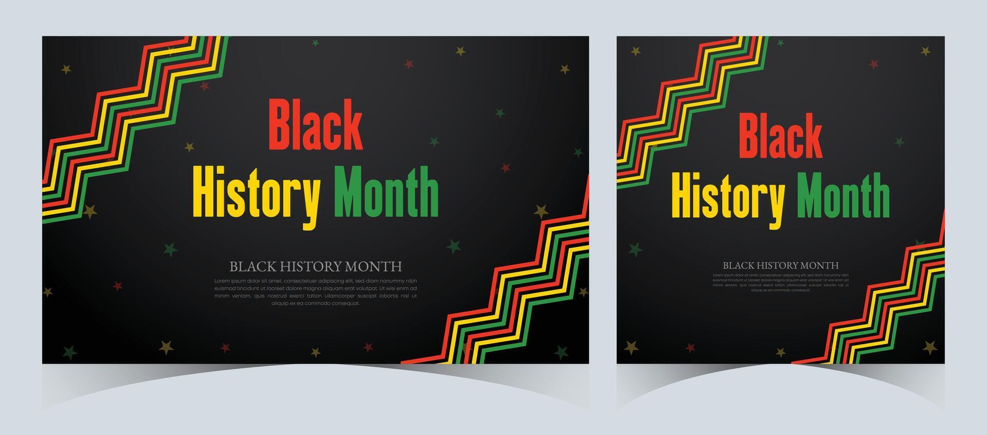 Set of Black History Month celebrated. February national black history month African American vector illustration Template for background, banner, card, poster with text inscription