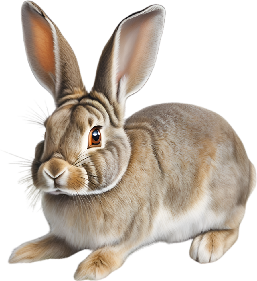 AI generated Rabbit. Close-up colored pencil sketch of Rabbit. png