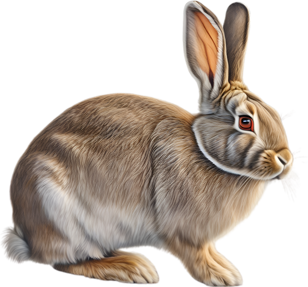 AI generated Rabbit. Close-up colored pencil sketch of Rabbit. png