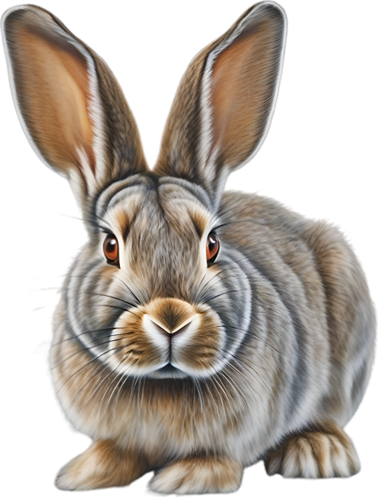 AI generated Rabbit. Close-up colored pencil sketch of Rabbit. png