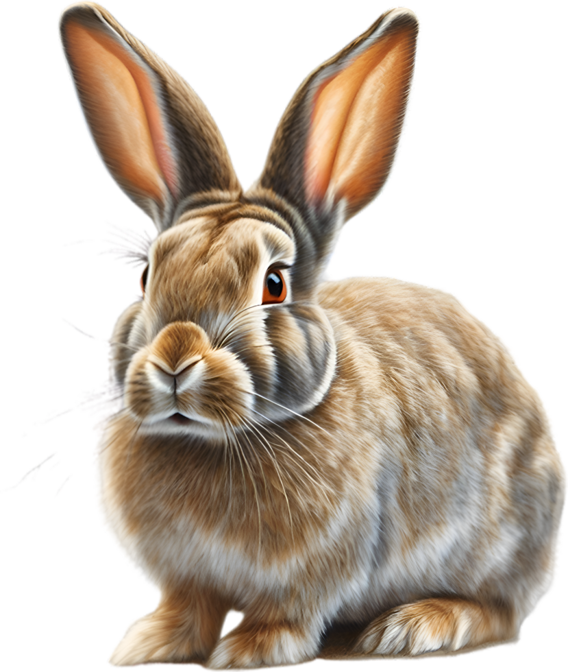AI generated Rabbit. Close-up colored pencil sketch of Rabbit. png