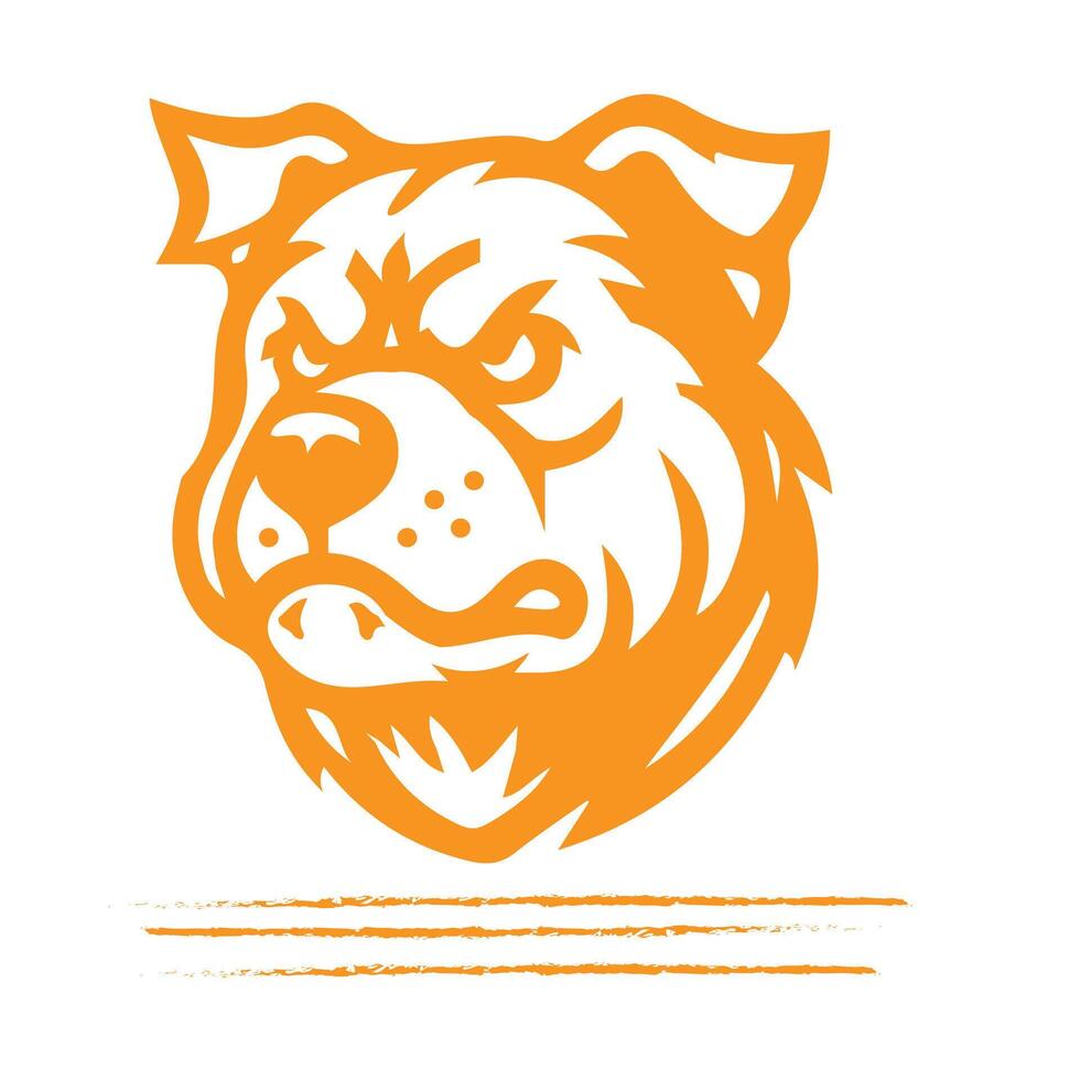 Dog head line art style vector