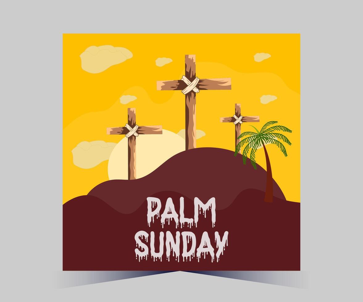 palm sunday vector illustration