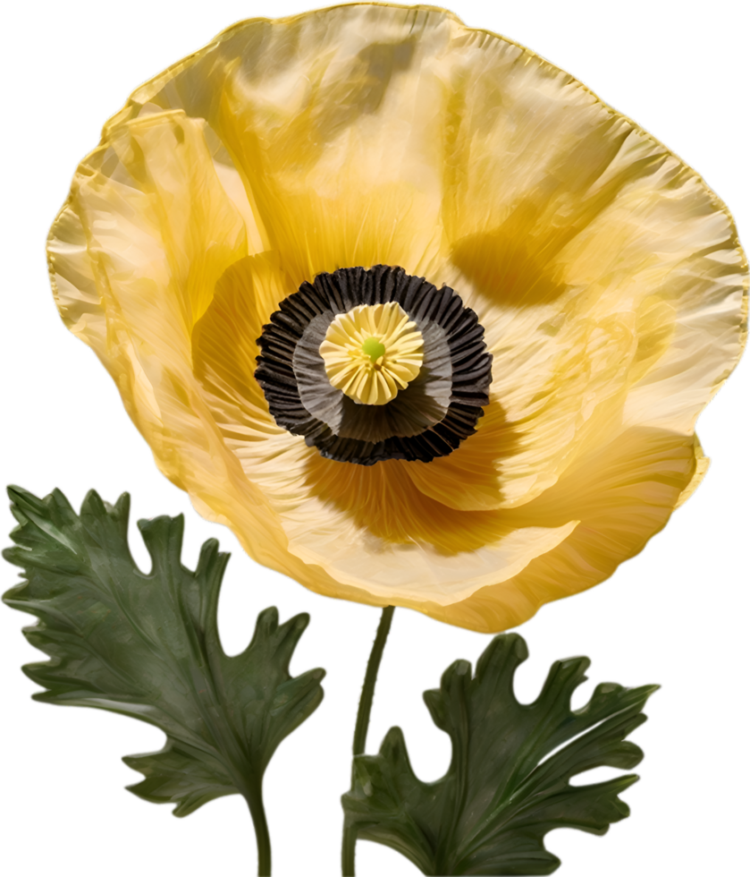 AI generated Poppy flower. Close-up of a cute poppy flower. png