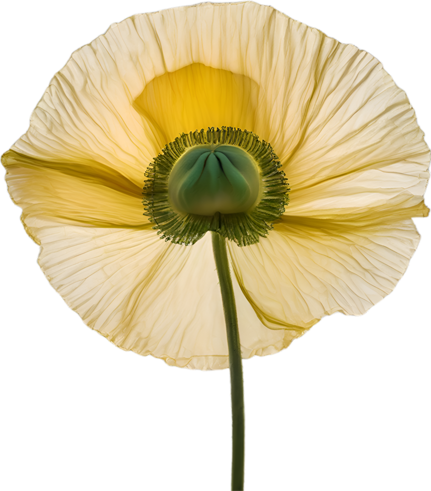 AI generated Poppy flower. Close-up of a cute poppy flower. png