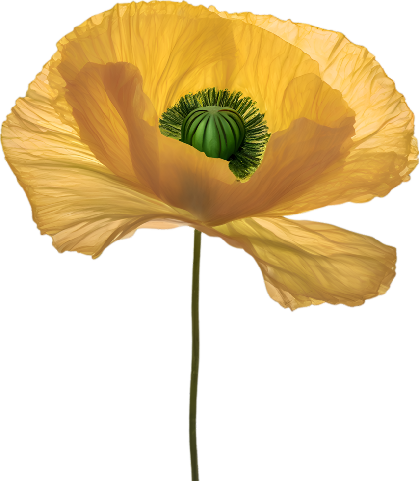 AI generated Poppy flower. Close-up of a cute poppy flower. png