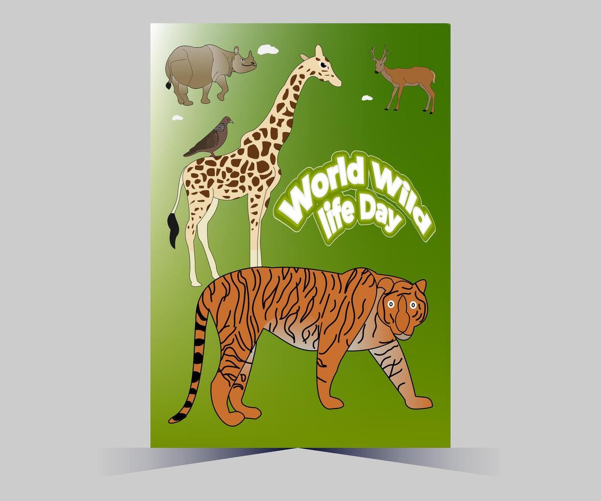 world wildlife day vector illustration