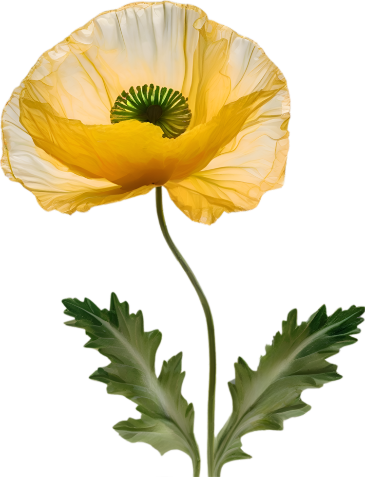 AI generated Poppy flower. Close-up of cute poppy flower. png