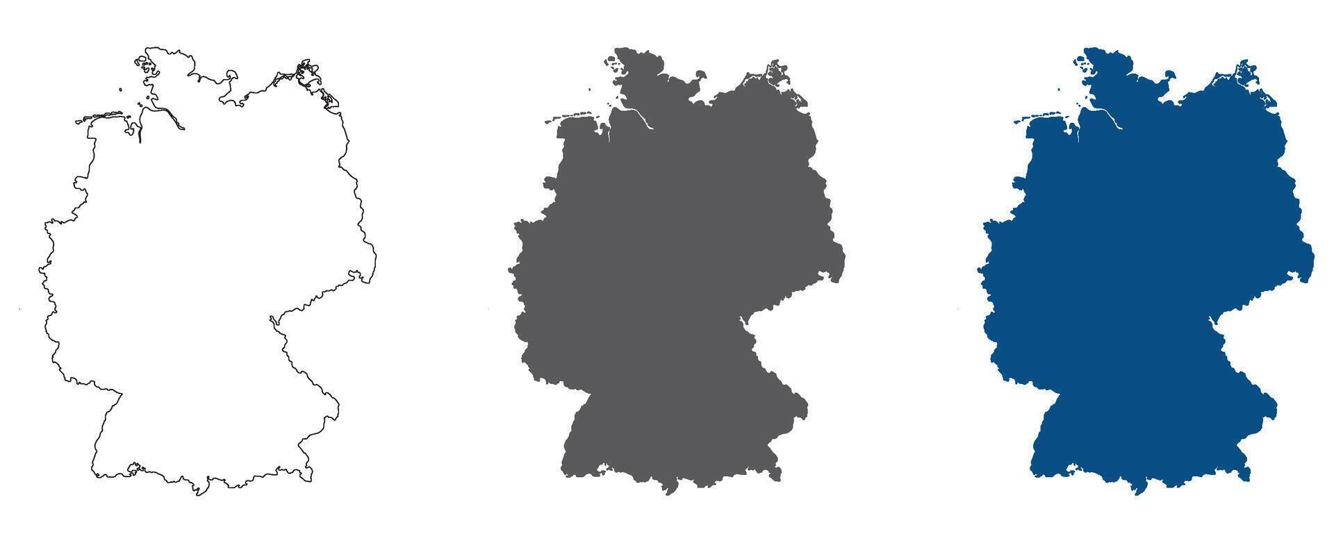 Alemania mapa colocar. mapa de Alemania en colocar. vector