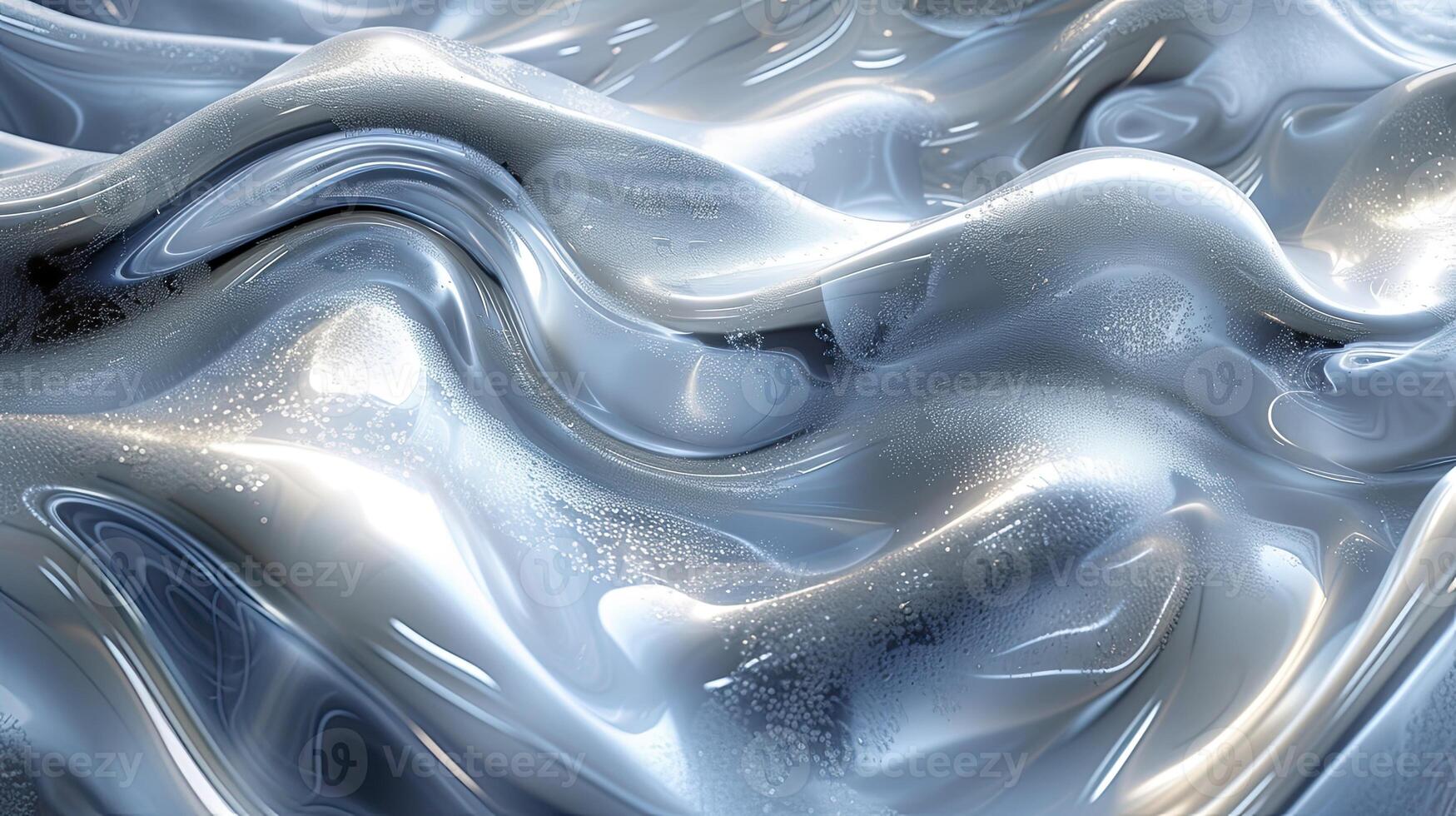 AI generated Liquid Chrome Background. The mesmerizing of liquid chrome graphic design. the brilliance and dynamic nature of liquid chrome, unique visual qualities. futuristic and high-tech elements. photo