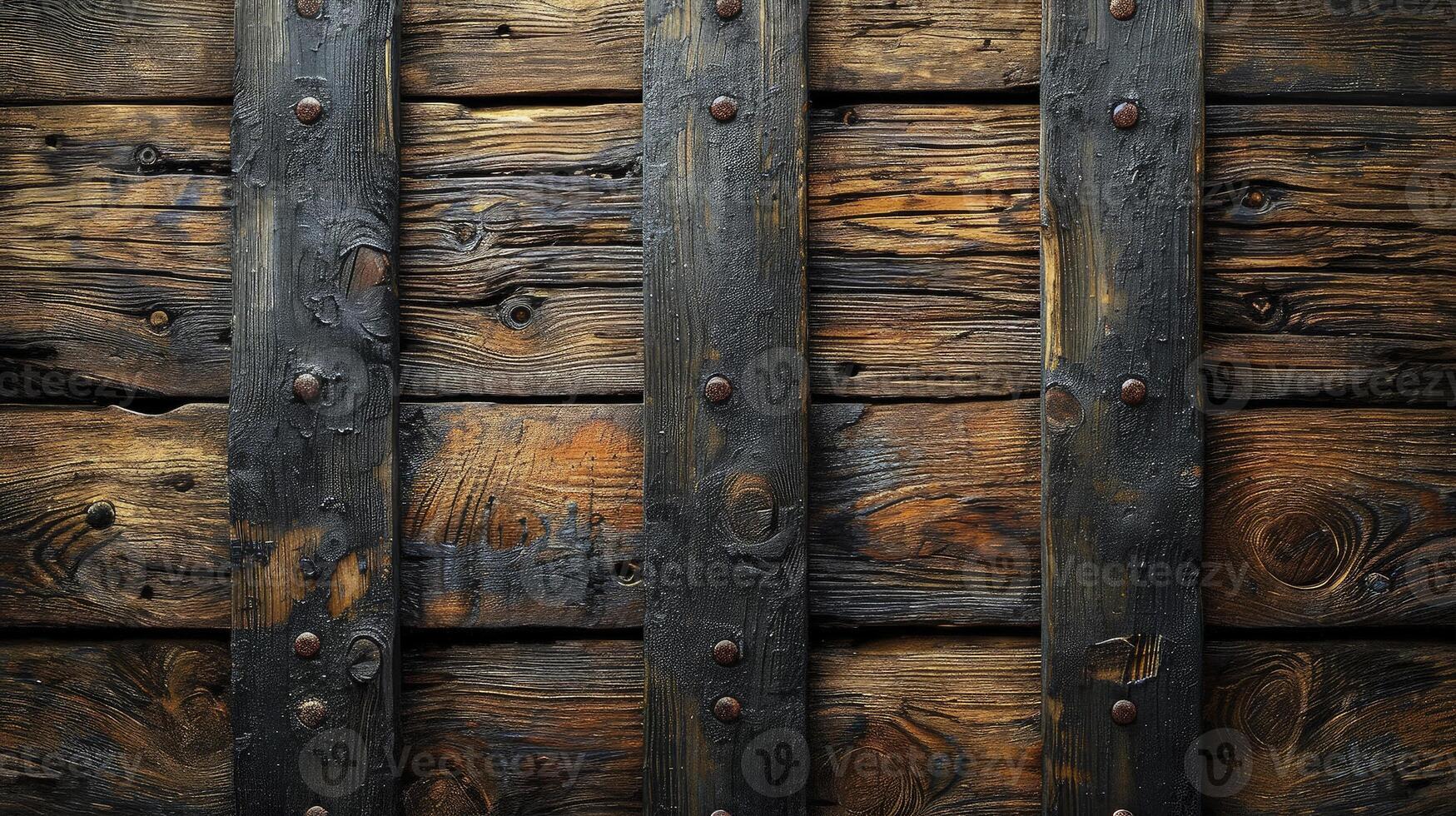 AI generated Pallet wood gives a rustic feel with a rough texture. Wood background. photo