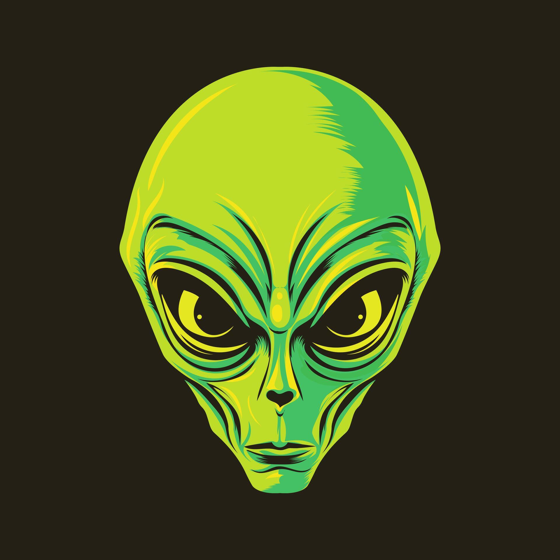 Alien Face Vector 38511631 Vector Art at Vecteezy