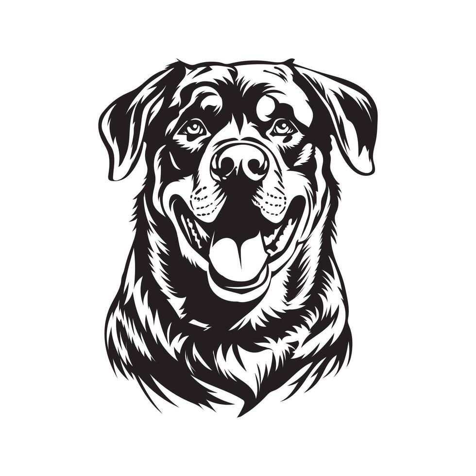 Rottweiler Dog Vector Illustration