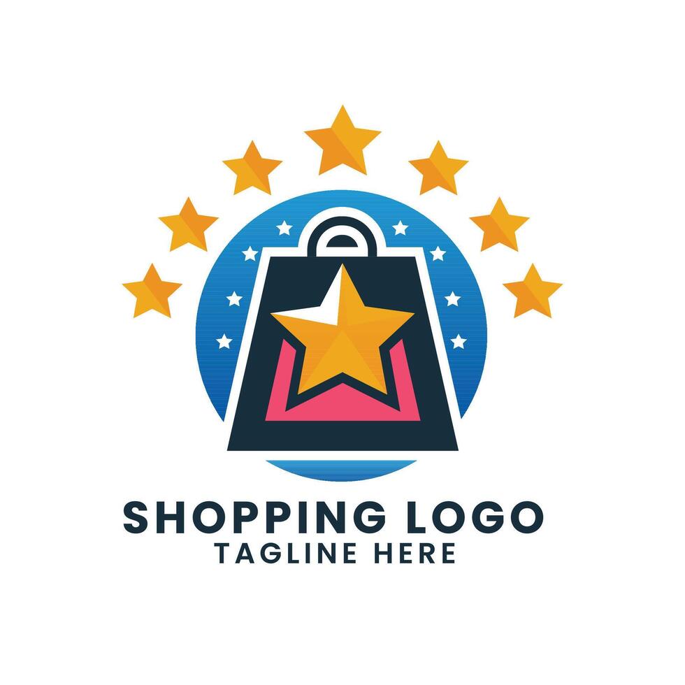 en línea rápido entrega compras logo diseño. compras carro y compras bolso logo vector