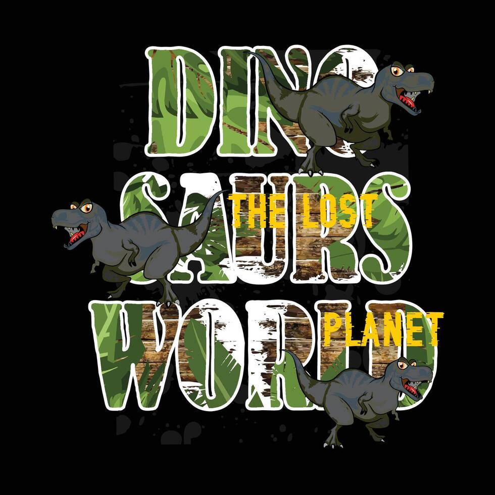dinosaurs animal world, vector illustration art