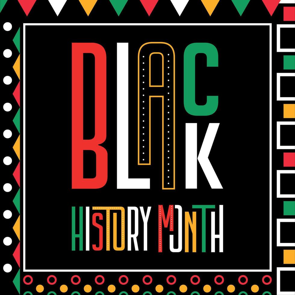 Black history month background with african cultural patterns Vector