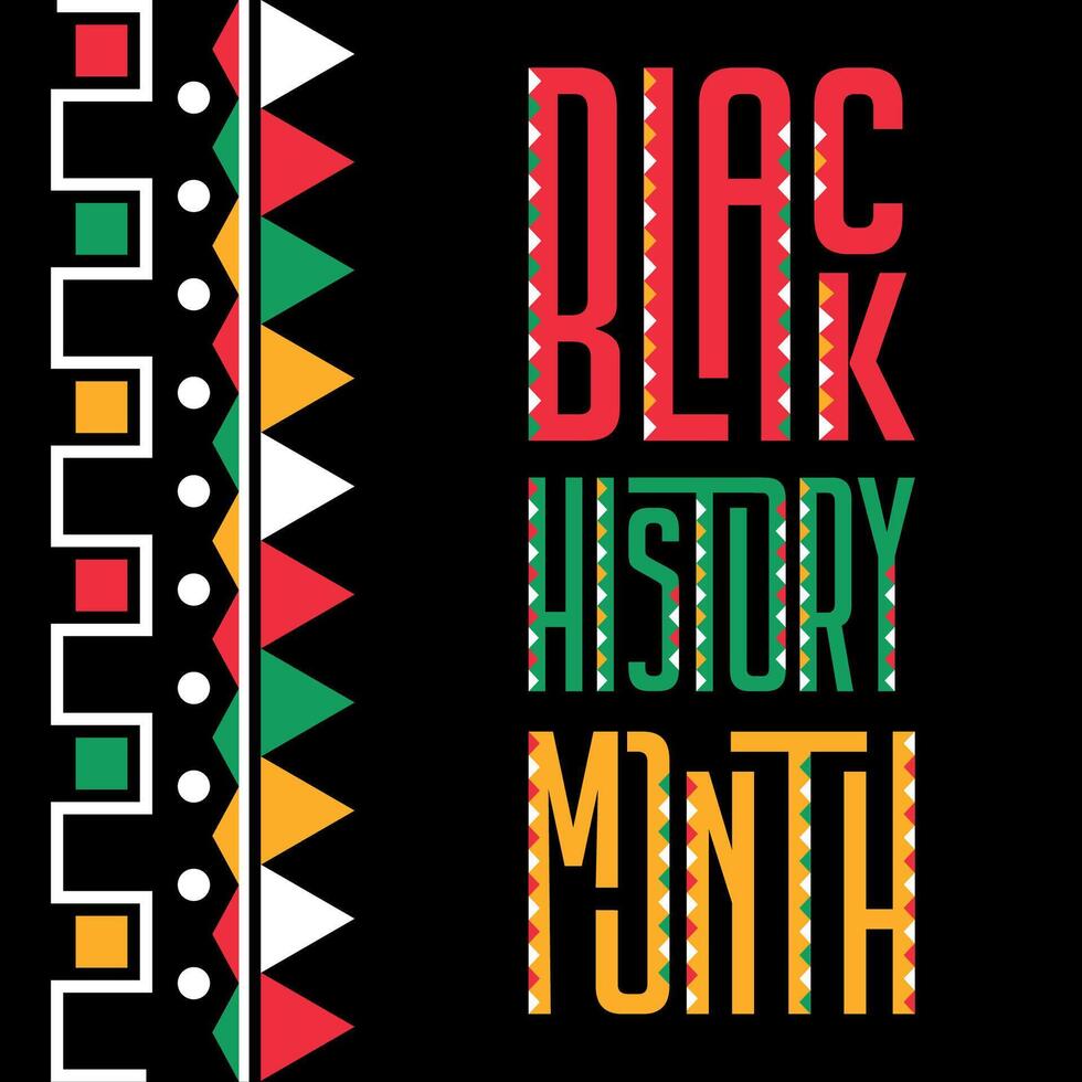 Black history month background with african cultural patterns Vector