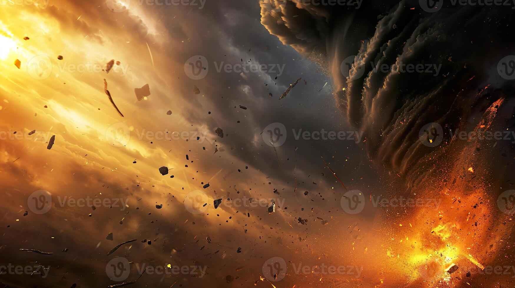 AI generated Unveiling the Power of Nature, Capturing Natural Disasters photo