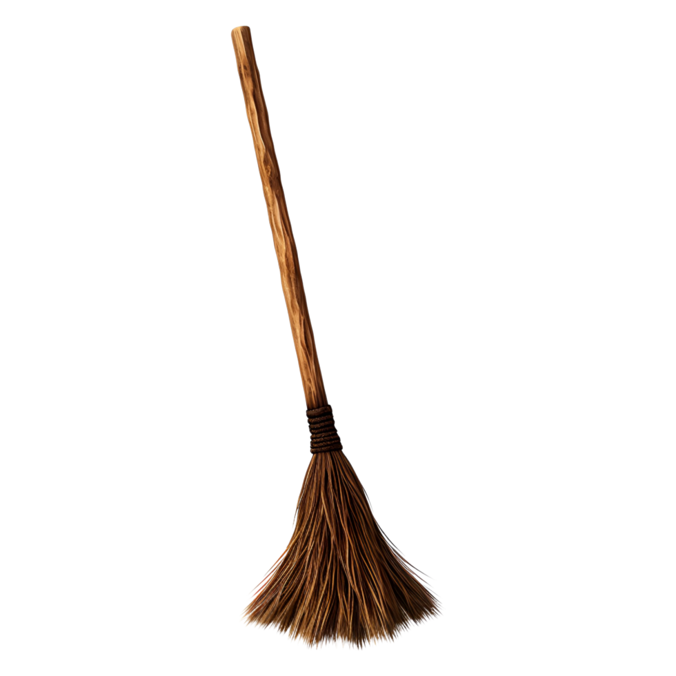 AI generated Cleaning Symbol  broom stick  with  Transparent  Background     Generative AI png