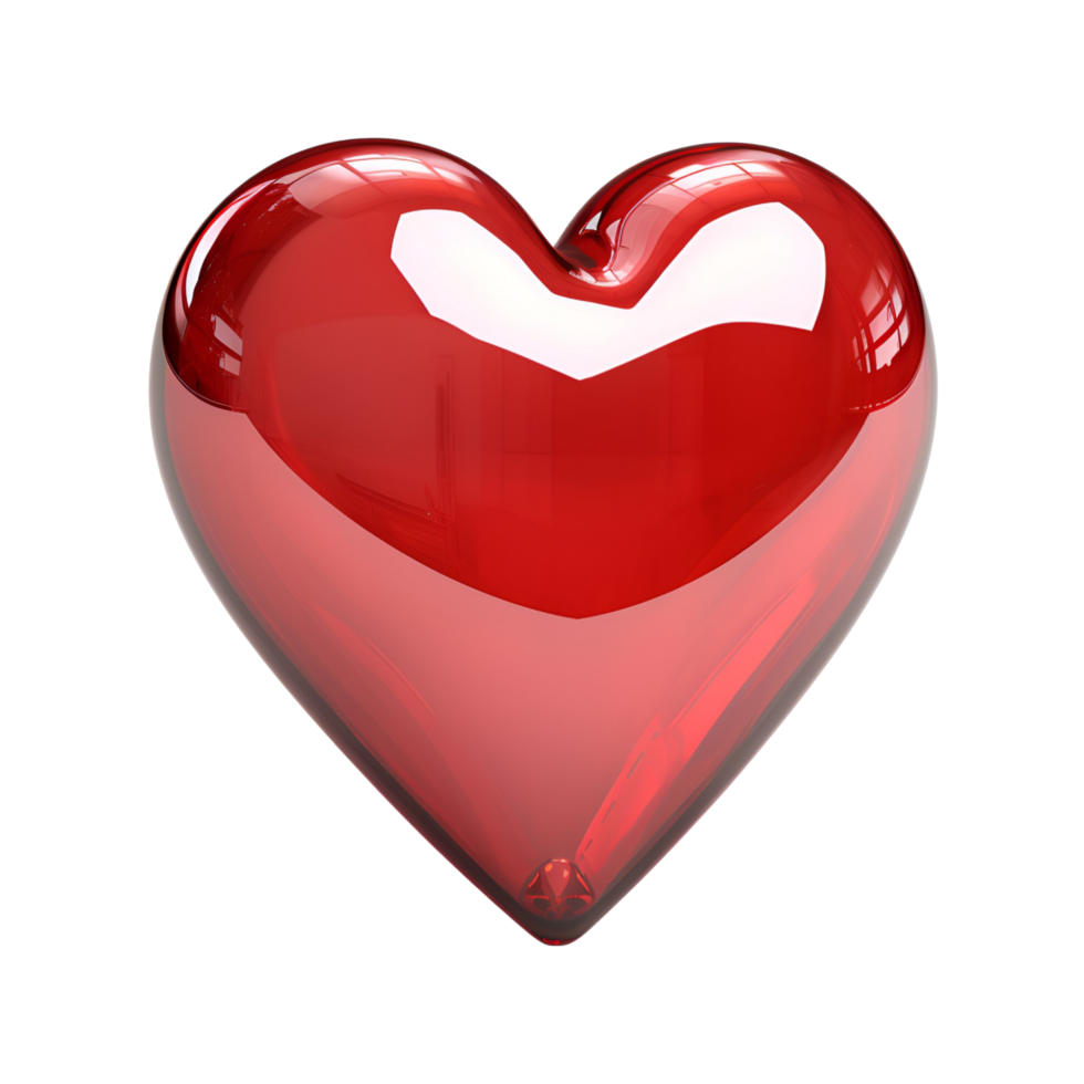 AI generated Red Heart  Generative AI png