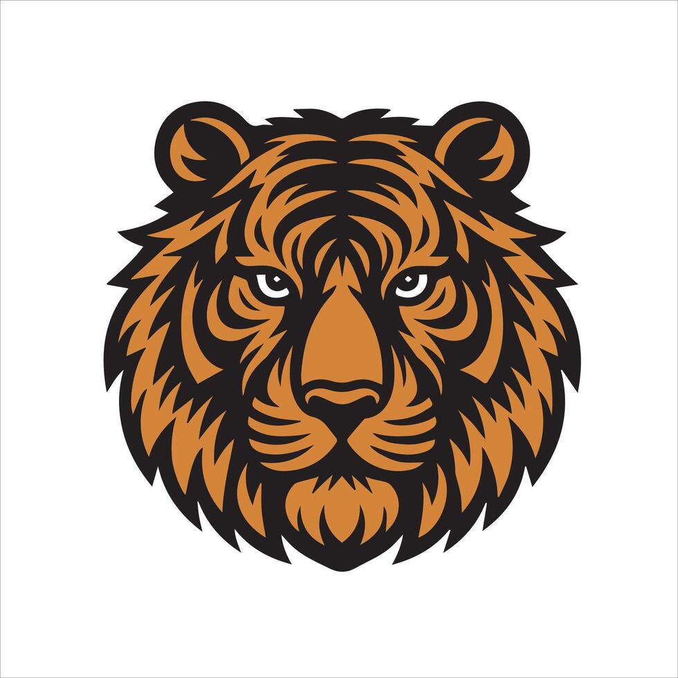 Tiger head vector illustration Logo tiger t shirt design