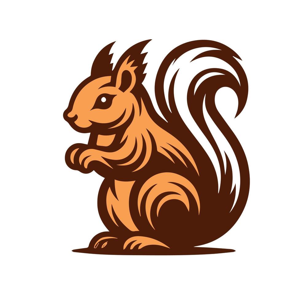 Cute squirrel cartoon vector Vintage t sahirt Design