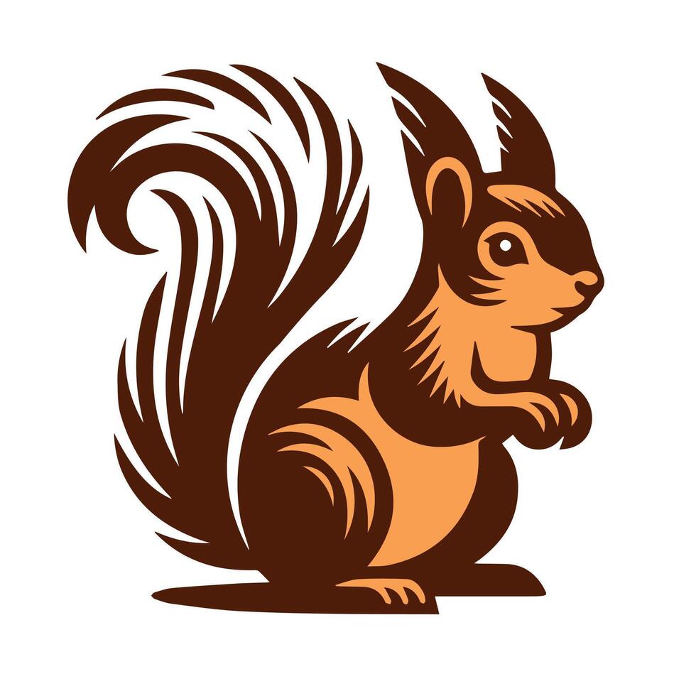 Cute squirrel cartoon vector Vintage t sahirt Design