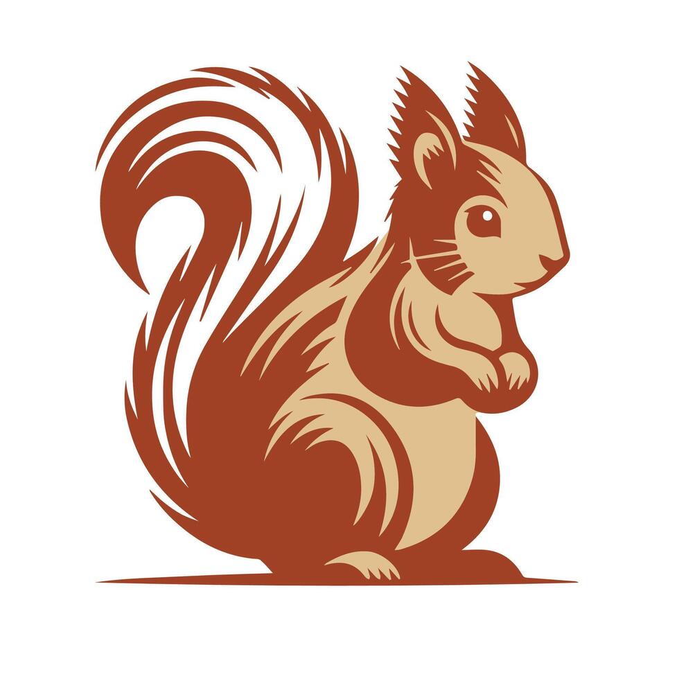 Cute squirrel cartoon vector Vintage t sahirt Design
