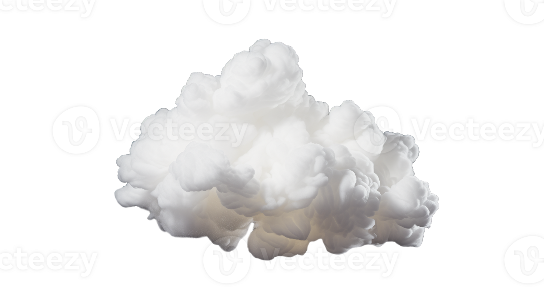 AI generated Realistic cloud cut out. Cloud on transparent background png