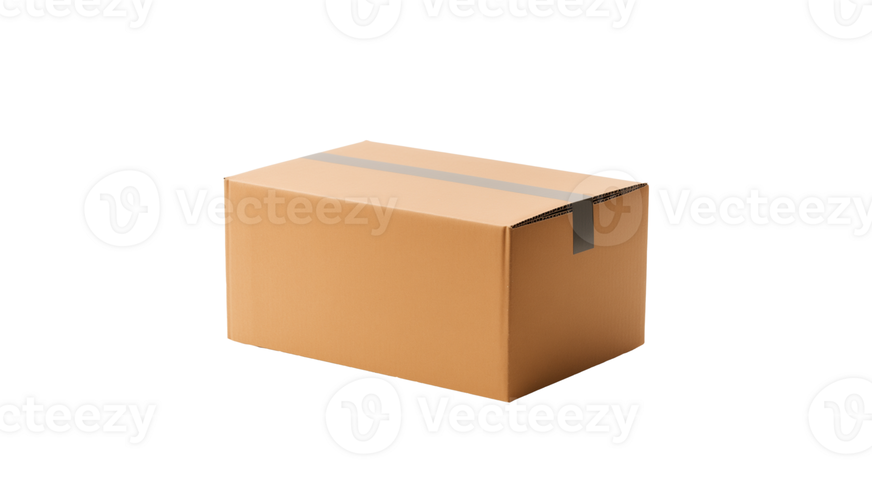 AI generated Carton box. Delivery box cut out. Cardboard box on transparent background png