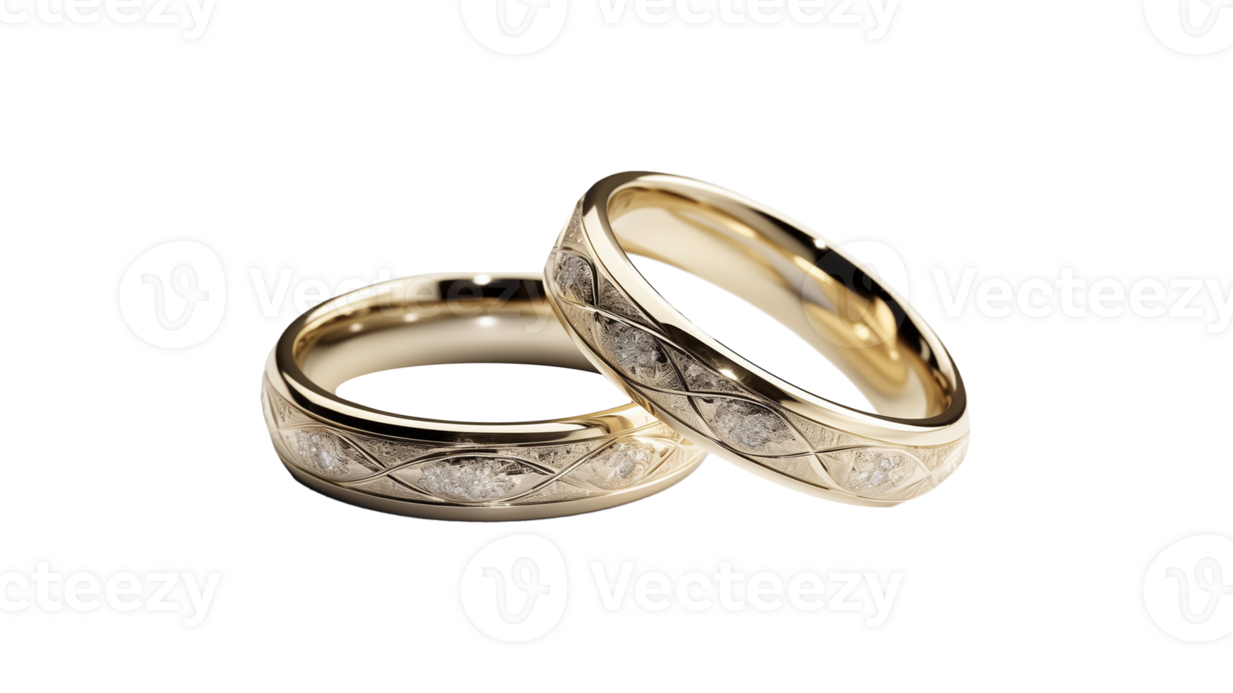 ai gegenereerd bruiloft ring besnoeiing uit. gouden ring Aan transparant achtergrond png