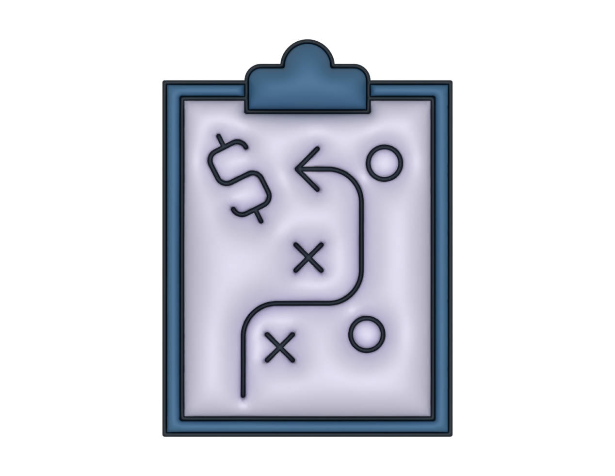 a 3d Business Strategy on a transparent background png