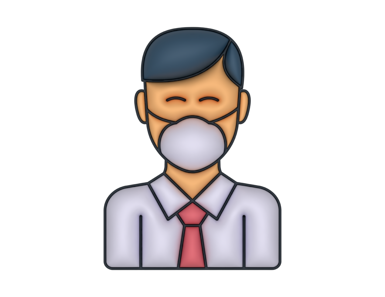a 3d Businessman on a transparent background png