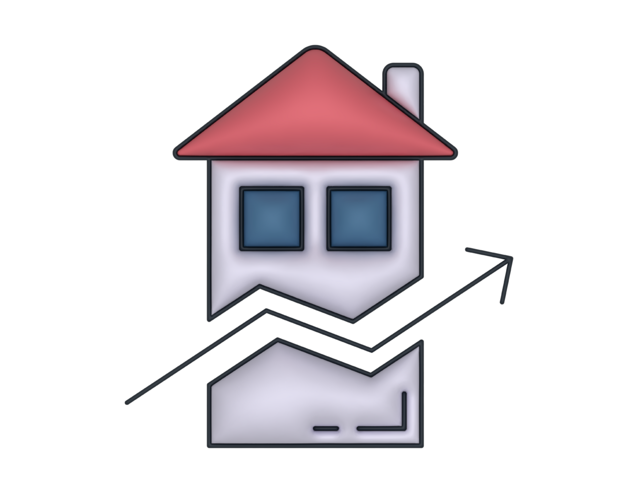 a 3d Real Estate on a transparent background png