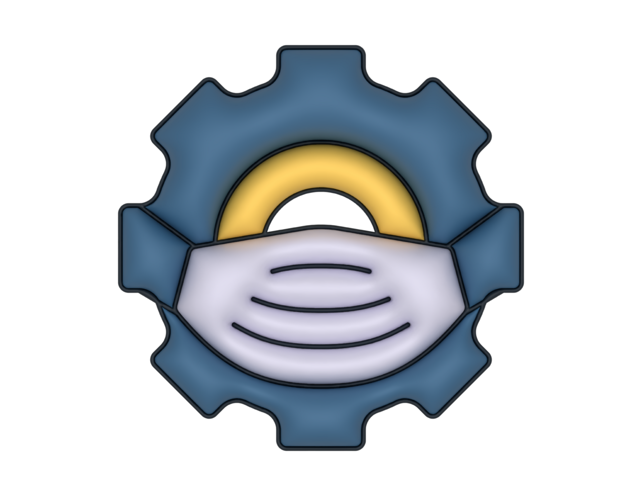 a 3d Safe Production on a transparent background png