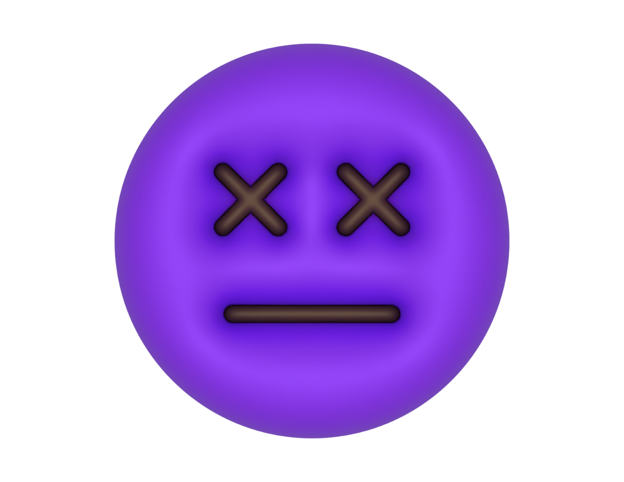 a 3d Dead Emoji on a transparent background png