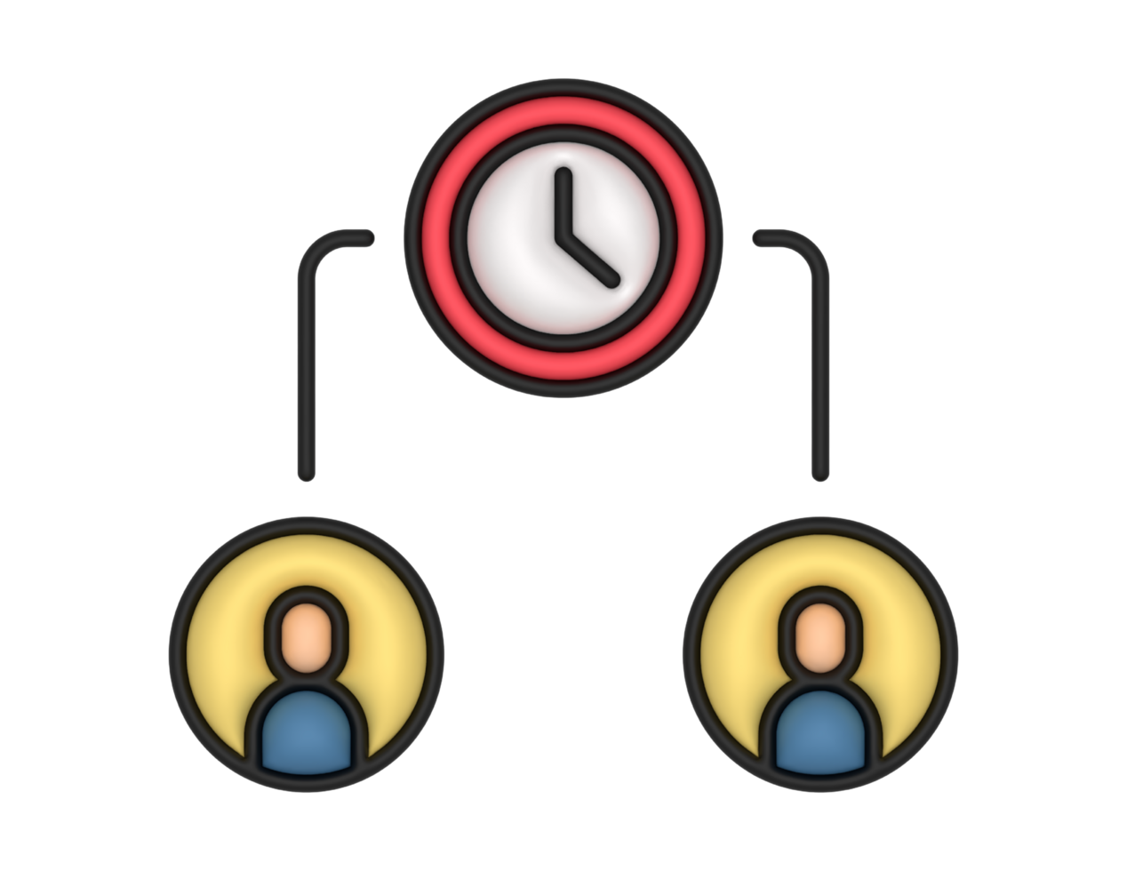 a 3d  Time Management on a transparent background png
