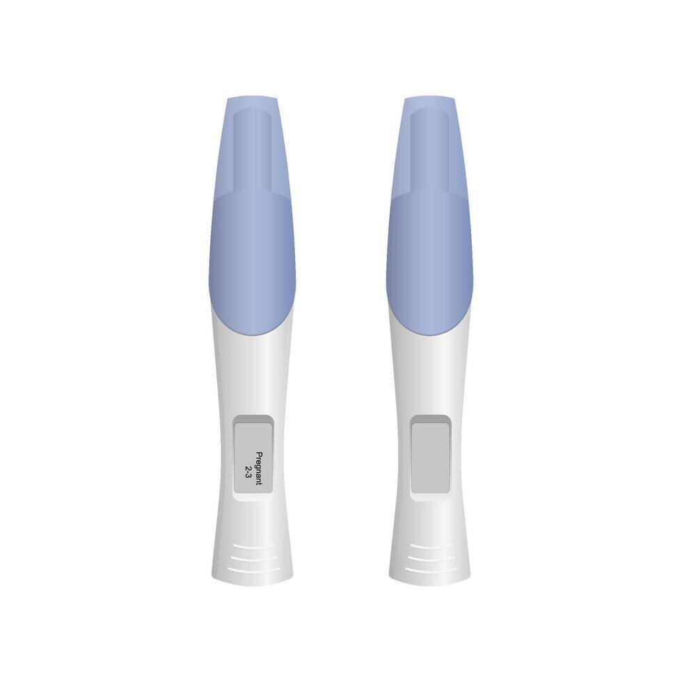 Vector electronic pregnancy test isolated on a white background.