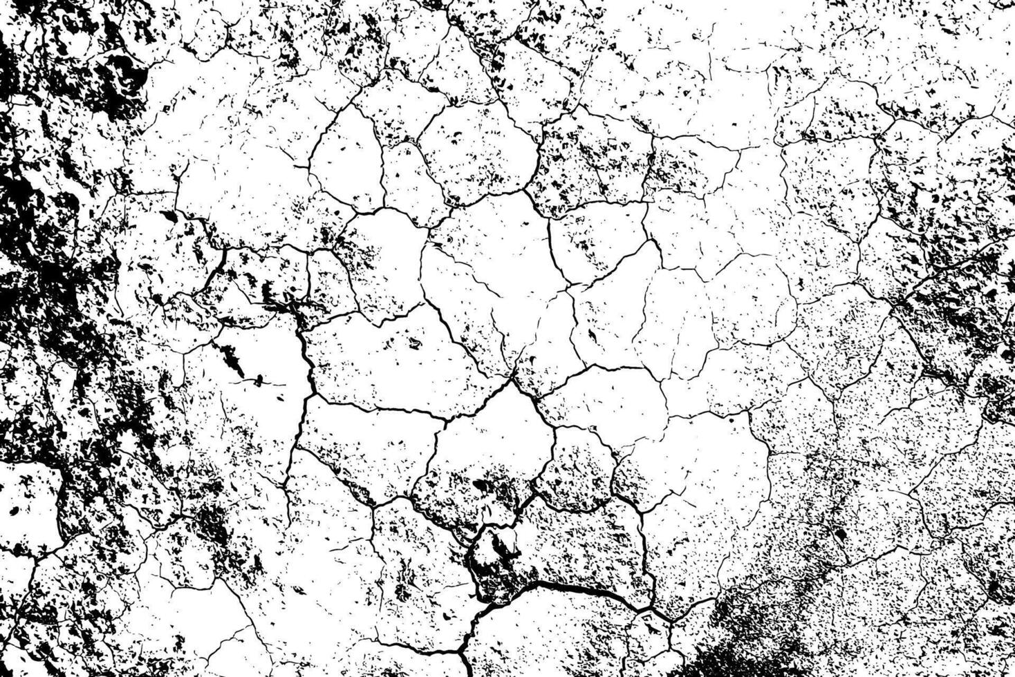 Cracked cement texture for background vector