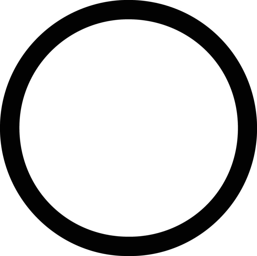 Circle black silhouette vector