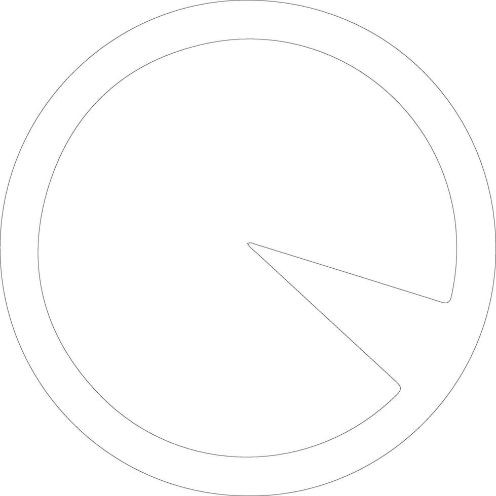 Pie chart icon  outline silhouette vector