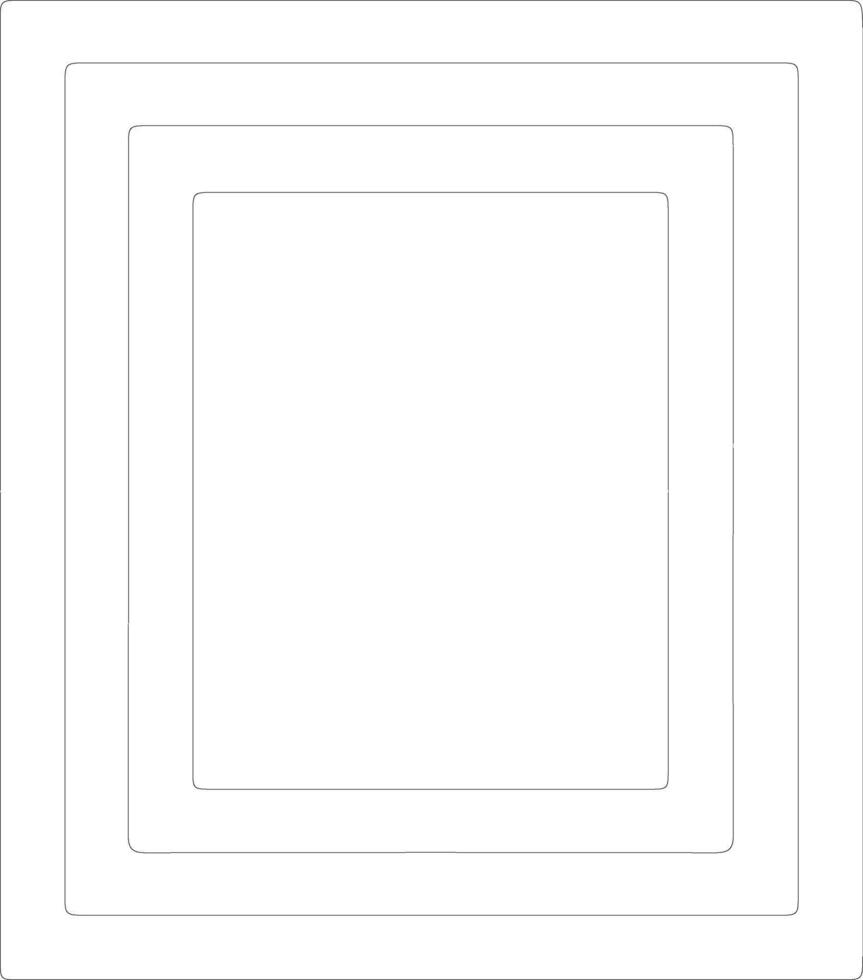 Square  outline silhouette vector