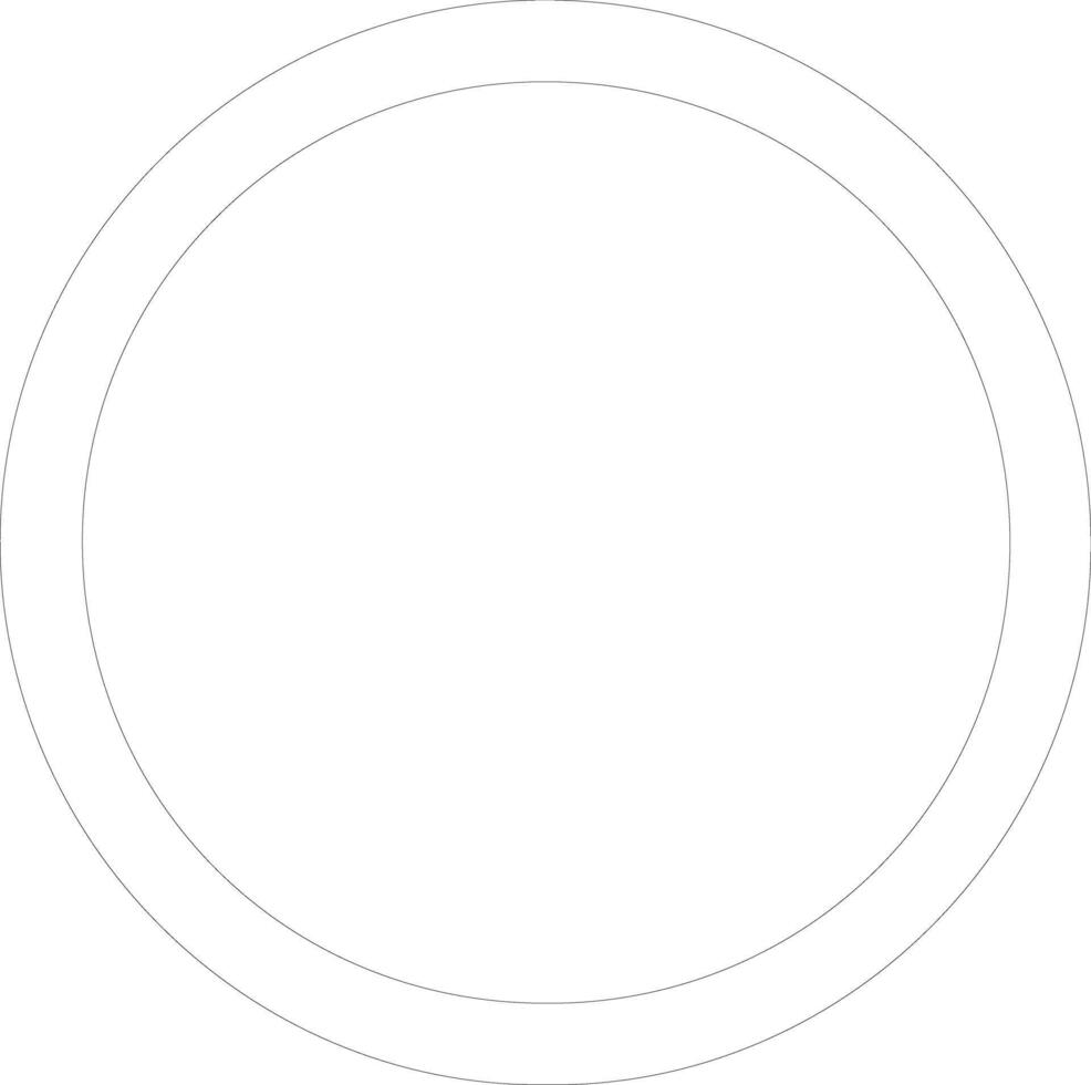 Circle outline silhouette vector