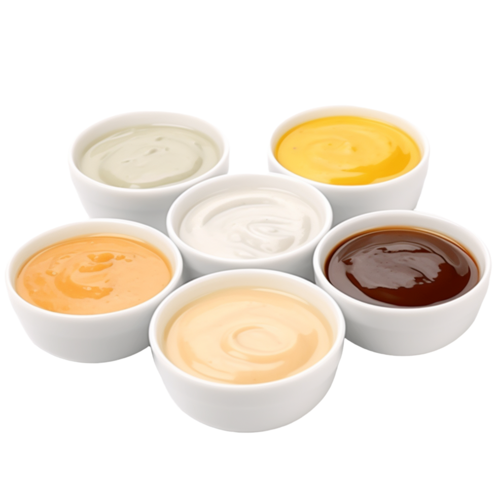 AI generated Generative AI Savory Food Sauces Collection on Transparent Background png