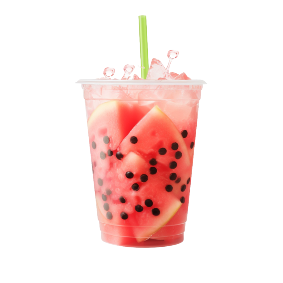 AI generated Generative AI Watermelon Juice on on Transparent Background png